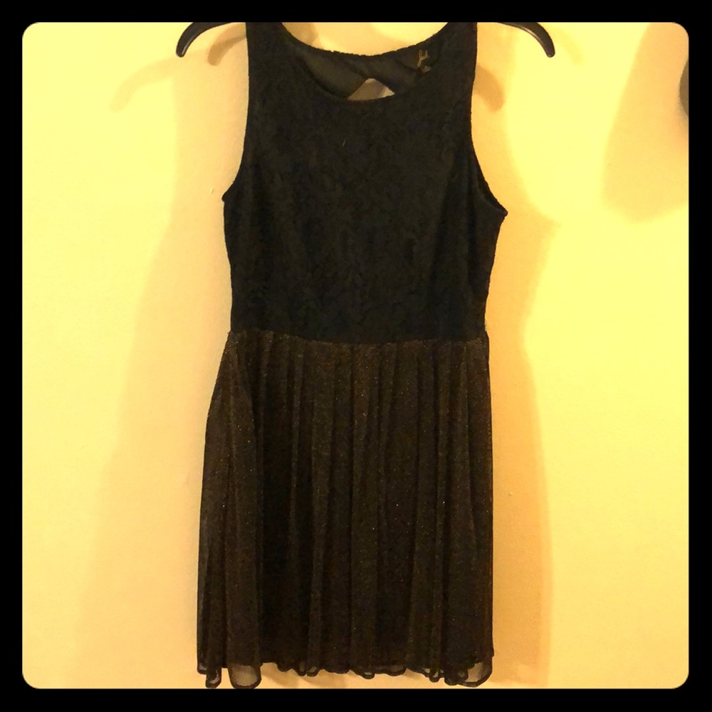Black and gold cocktail dress